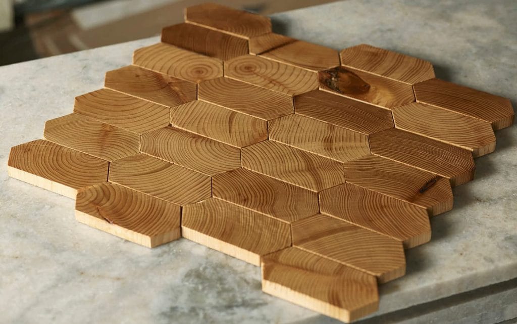 Front-Geometrical-HoneycombForest_Elements_Mosaic_Wood_Wall_Tiles