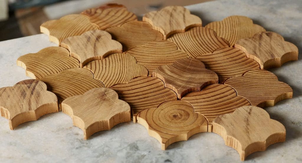 Updated-Front-Stereo-Scallop_Forest_Elements_Mosaic_Wood_Wall_Tiles