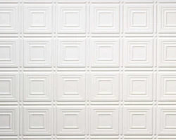 Off-white wide plank wall panels with raised square design and concentric borders add depth and texture to interior spaces. | Custom tambour and architectural wood specialists Off-white wide plank wall panels with raised square design and concentric borders add depth and texture to interior spaces. | Custom tambour and architectural wood specialists
