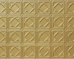 Brass #207 2'x4' Faux Tin Ceiling Tile Brass #207 2'x4' Faux Tin Ceiling Tile