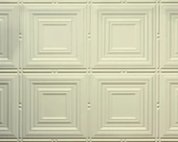 Cream-colored embossed tiles with geometric patterns and wood tambour combine for a modern, cohesive wall or ceiling accent. | Custom tambour and architectural wood specialists Cream-colored embossed tiles with geometric patterns and wood tambour combine for a modern, cohesive wall or ceiling accent. | Custom tambour and architectural wood specialists
