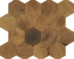 Forest Elements Geometric Standard Hexagon Mosaic Wood Wall Tiles: Geometric Standard Hexagon Forest Elements Geometric Standard Hexagon Mosaic Wood Wall Tiles: Geometric Standard Hexagon