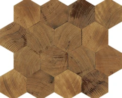 Forest Elements Geometric Standard Hexagon Mosaic Wood Wall Tiles: Geometric Standard Hexagon Forest Elements Geometric Standard Hexagon Mosaic Wood Wall Tiles: Geometric Standard Hexagon