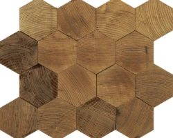Forest Elements Geometric Standard Hexagon Mosaic Wood Wall Tiles: Geometric Standard Hexagon Forest Elements Geometric Standard Hexagon Mosaic Wood Wall Tiles: Geometric Standard Hexagon