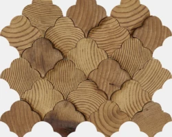 Forest Elements Stereo Scallop Wood Mosaic Wall Tiles Forest Elements Stereo Scallop Wood Mosaic Wall Tiles
