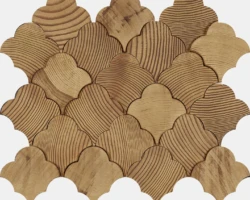Forest Elements Stereo Scallop Wood Mosaic Wall Tiles Forest Elements Stereo Scallop Wood Mosaic Wall Tiles