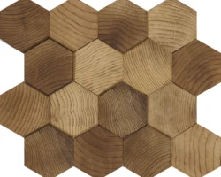 Forest Elements Stereo Standard Hexagon Mosaic Wood Wall Tiles: Stereo Standard Hexagon Forest Elements Stereo Standard Hexagon Mosaic Wood Wall Tiles: Stereo Standard Hexagon