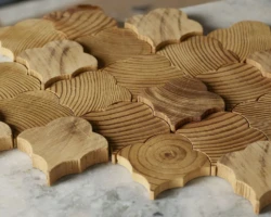 Forest Elements Stereo Scallop Wood Mosaic Wall Tiles Forest Elements Stereo Scallop Wood Mosaic Wall Tiles