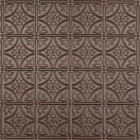 faux tin ceiling tile in bronze